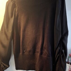White House Black Market Black Cowl Neck Sweater